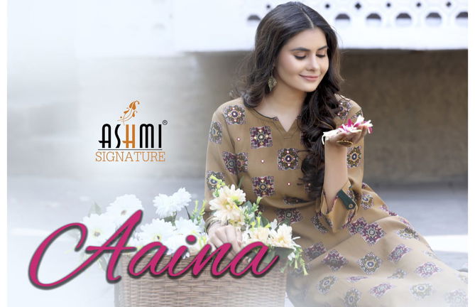 Ashmi Aaina New Latest Fancy Ethnic Wear Designer Kurti Collection